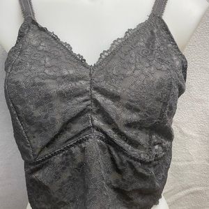 Gray lace bralette